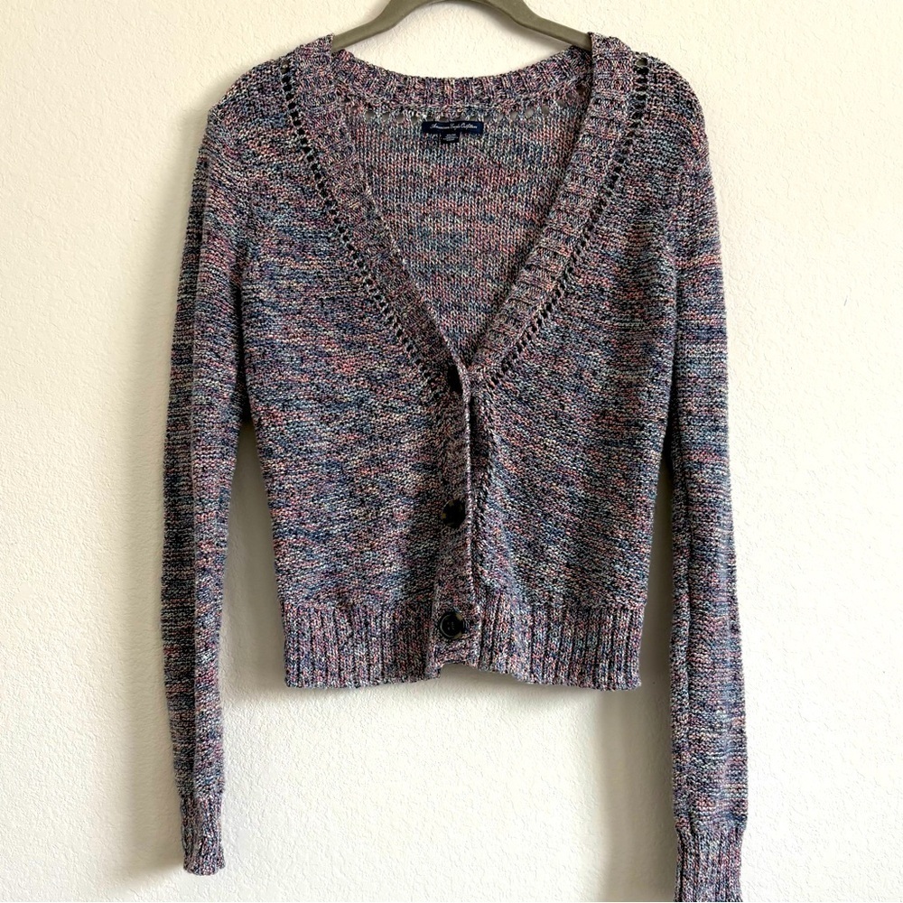 American Eagle Outfitters Multicolor Button-Up Cardigan size x-small